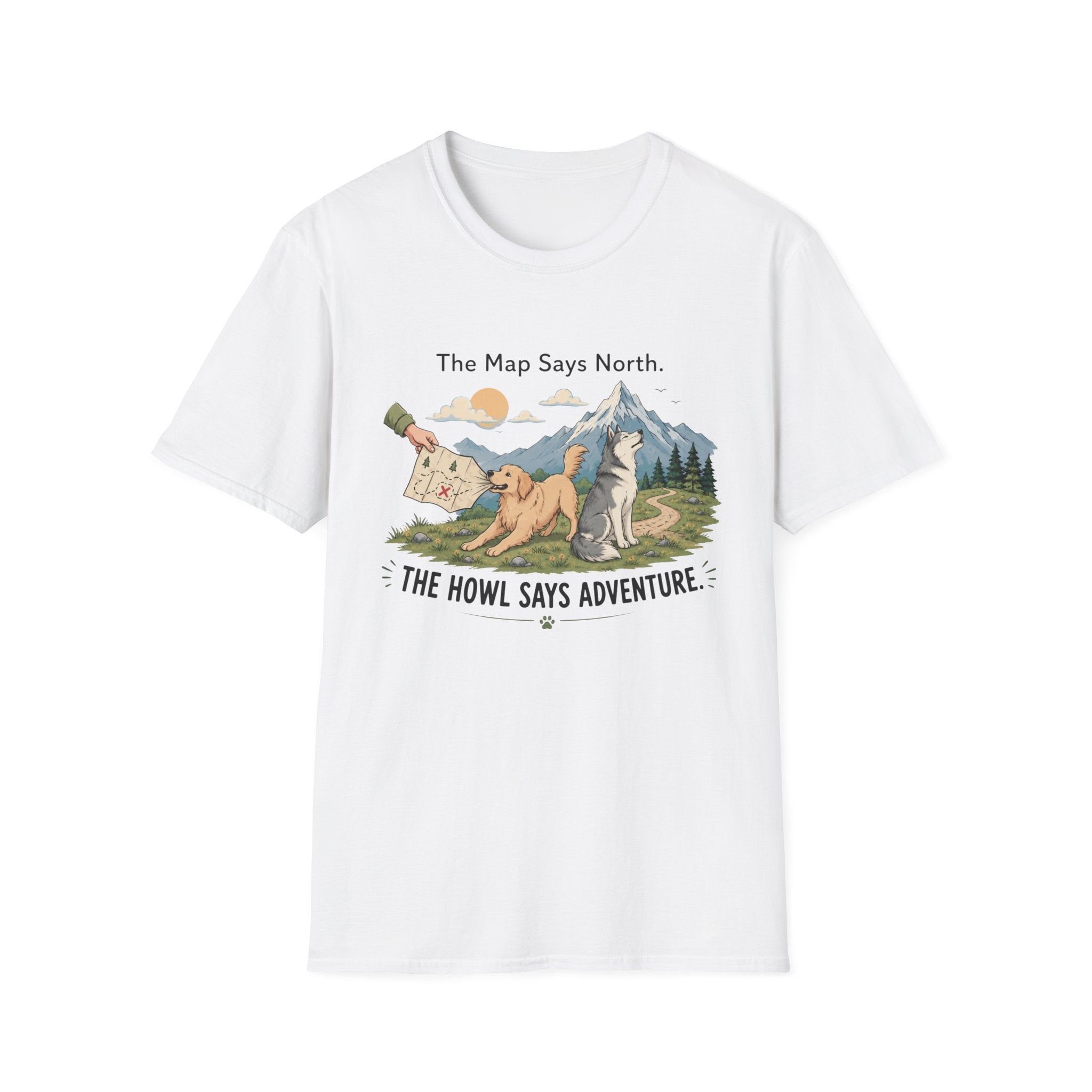 The Map Say North The Howl Say Adventure T-Shirt
