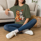 Double Trouble Golden & Husky Halloween T-Shirt | Halloween Dog Ghost Design