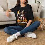 Husky Vampire Halloween Howl-O-Ween Supervisor T-Shirt | Spooky Dog Tee