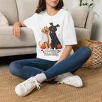 Boo-tiful Golden & Labrador Friendship T-Shirt | Halloween Dog Ghost Design
