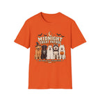 Midnight Treat Patrol T-Shirt | Halloween Dog Squad, Moon & Bats