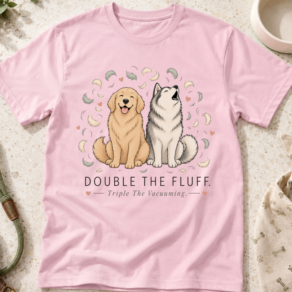 Double the Fluff Triple the Vacuuming T-Shirt