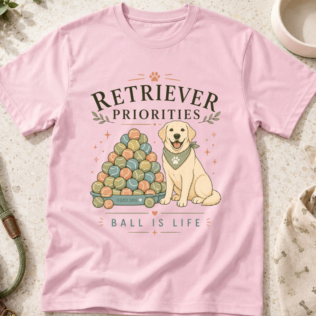 Retriever Priorities Ball is Life T-Shirt
