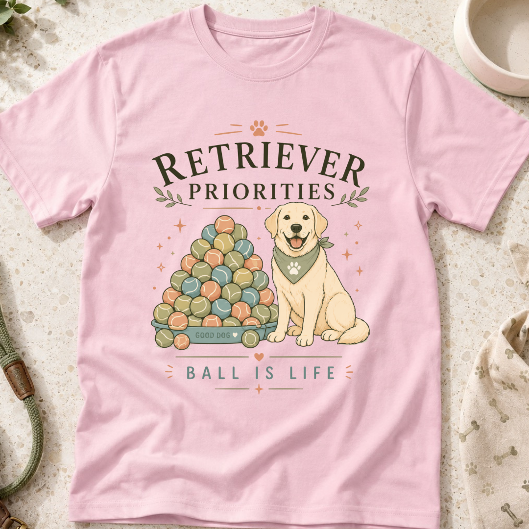 Retriever Priorities Ball is Life T-Shirt