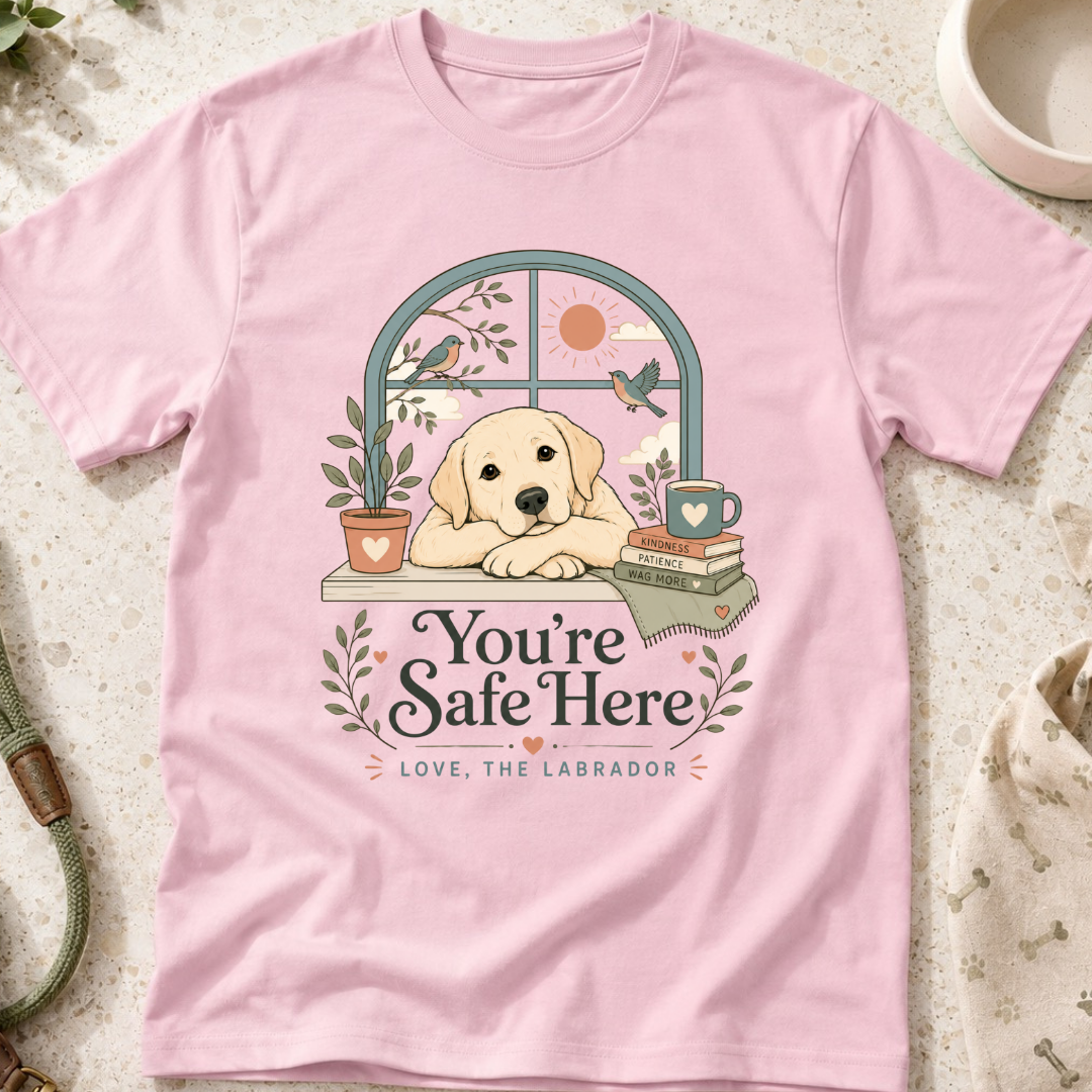You're Safe Here, Love, Labrador T-Shirt