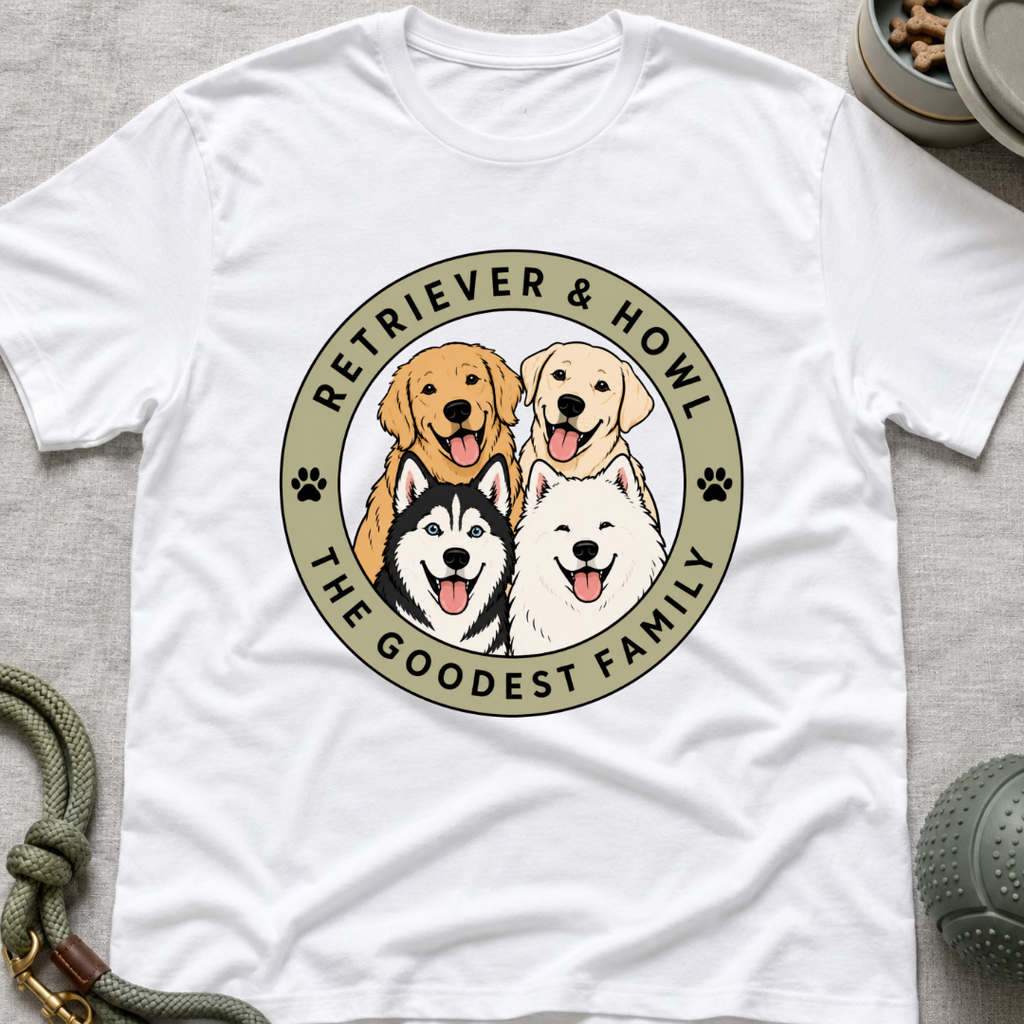 Retriever & Howl The Goodest Family T-Shirt