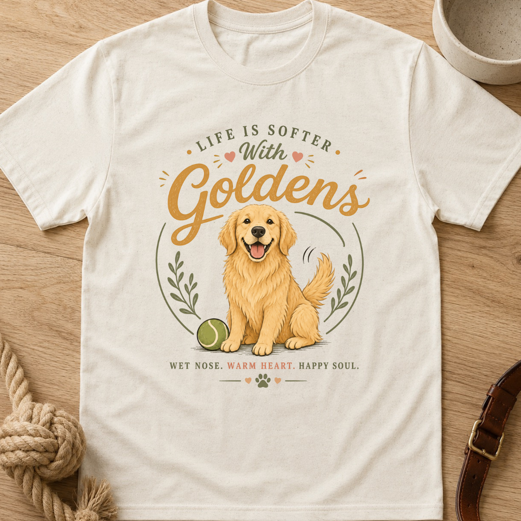 Life is Softer with Goldens T-Shirt