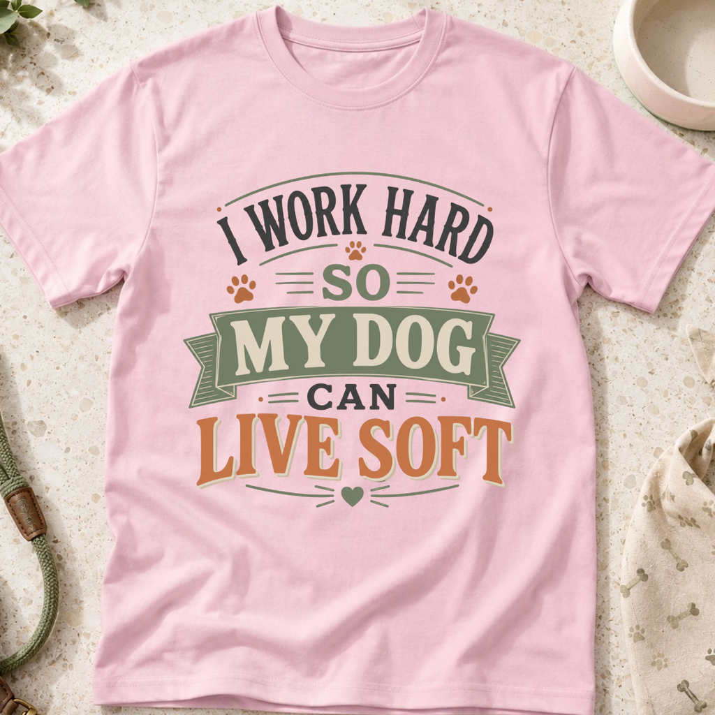 I Work Hard So My Dog Can Live Soft T-Shirt