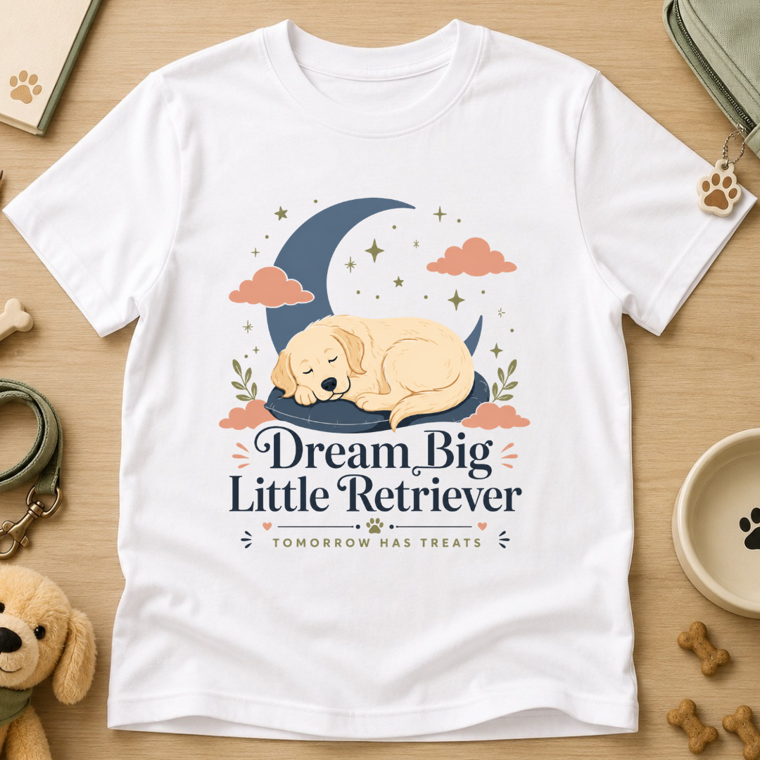 Dream Big Little Retriever Kids Tee