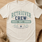 Retriever Crew Snacks Naps Swimming T-Shirt