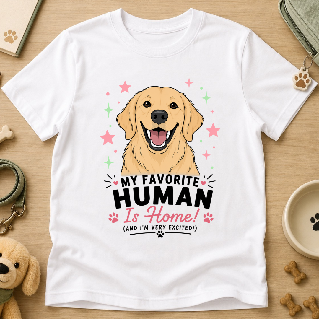 My Favorite Human is Home Kids Tee