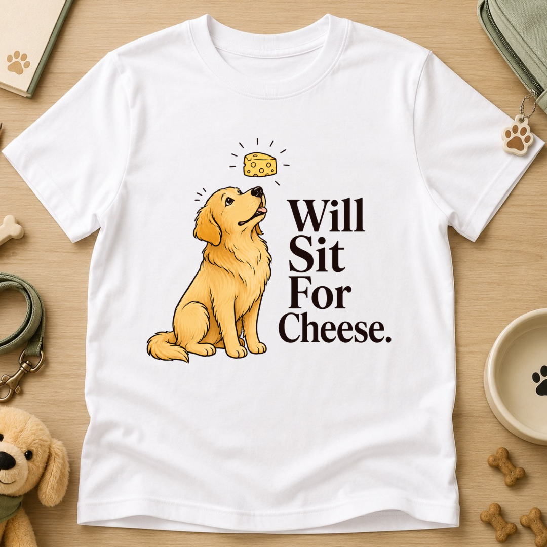 Will Sit For Cheese Kids Tee