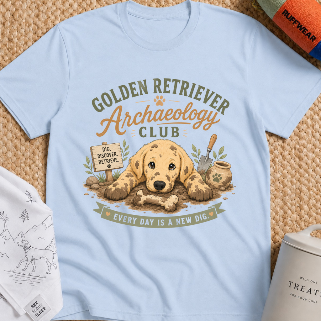 Golden Retriever Archaeology Club T-Shirt