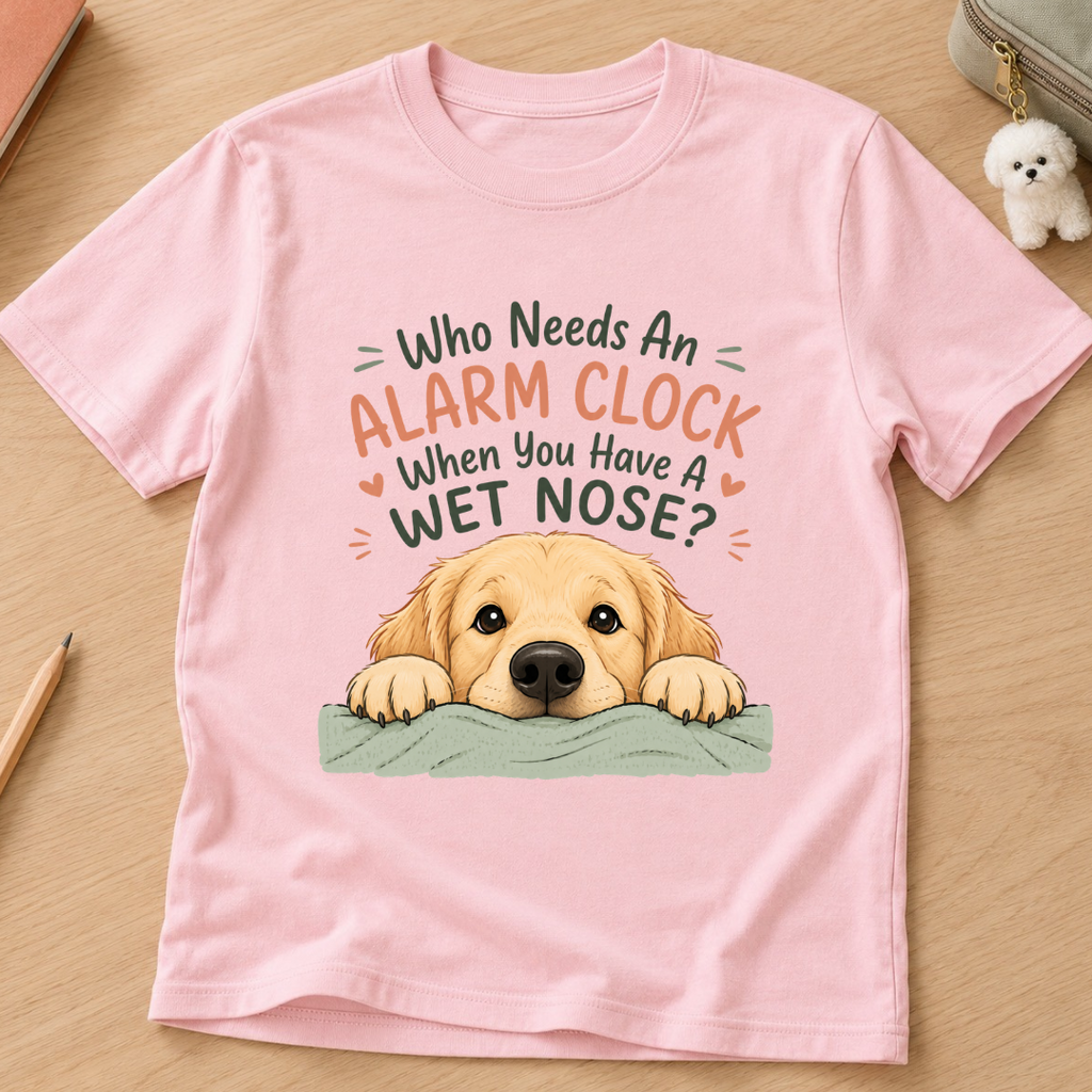 Who Needs An Alarm Clock Kids Tee