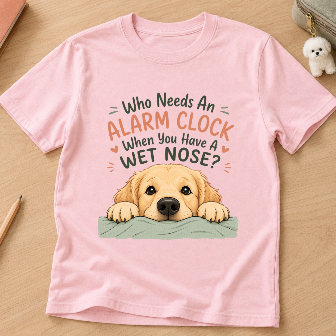 Who Needs An Alarm Clock Kids Tee