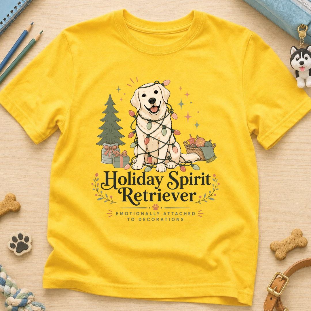 Holiday Spirit Retriever Kids Tee