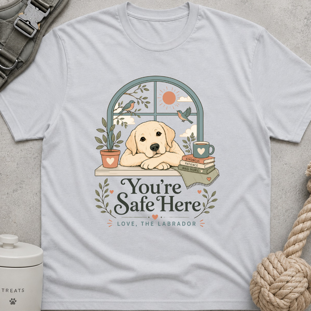 You're Safe Here, Love, Labrador T-Shirt