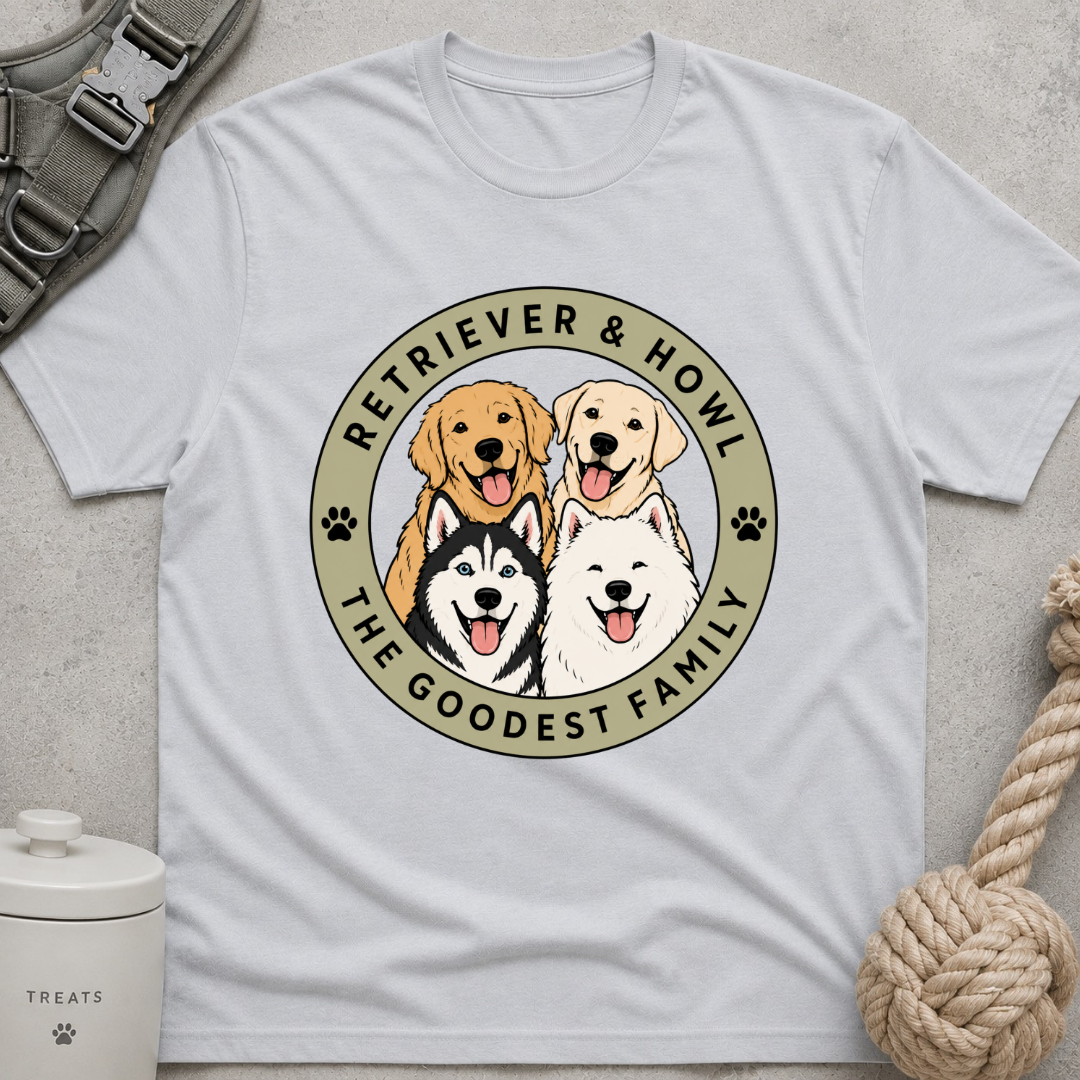 Retriever & Howl The Goodest Family T-Shirt