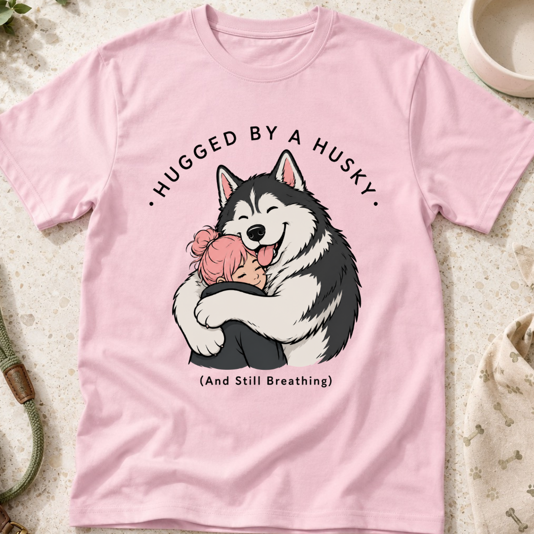 Hugged by a Husky T-Shirt