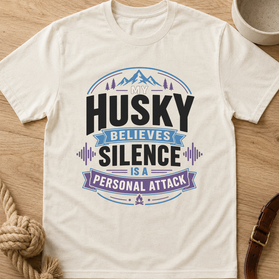 My Husky Believes Silence Is A Personal Attack T-Shirt