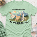 The Map Say North The Howl Say Adventure T-Shirt