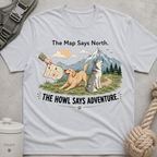 The Map Say North The Howl Say Adventure T-Shirt
