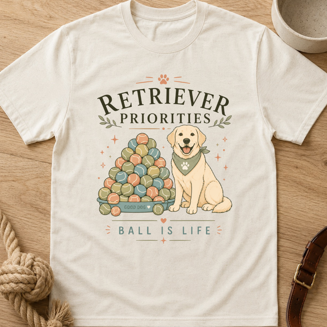 Retriever Priorities Ball is Life T-Shirt
