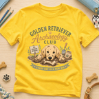 Golden Retriever Archaeology Club Kids Tee