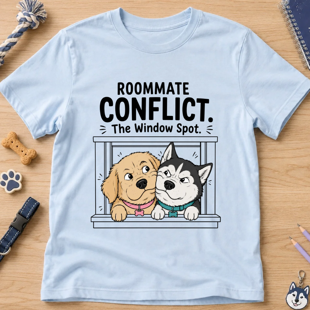 Roommate Conflict The Window Spot Kids Tee