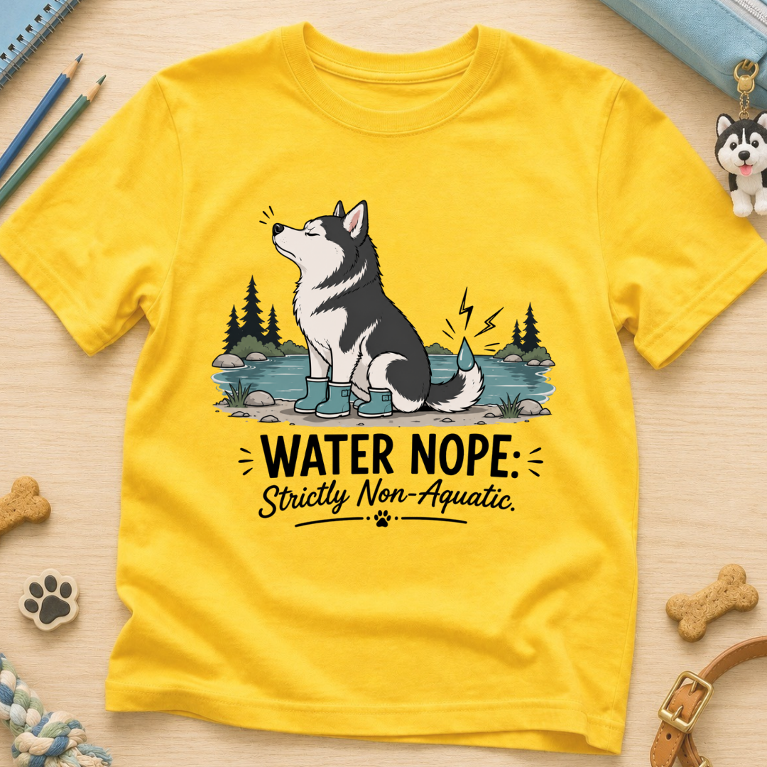 Water Nope Strictly Non-Aquatic Kids Tee