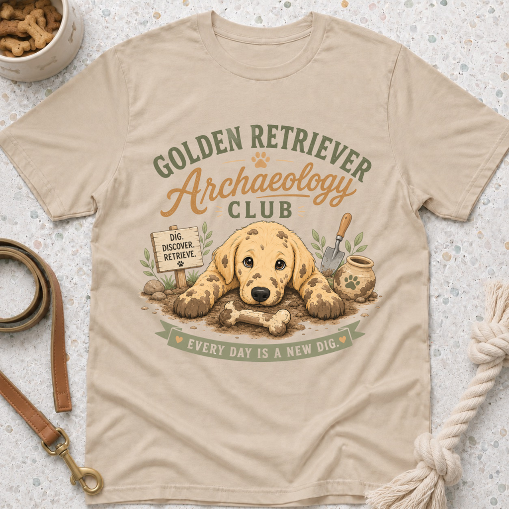 Golden Retriever Archaeology Club T-Shirt