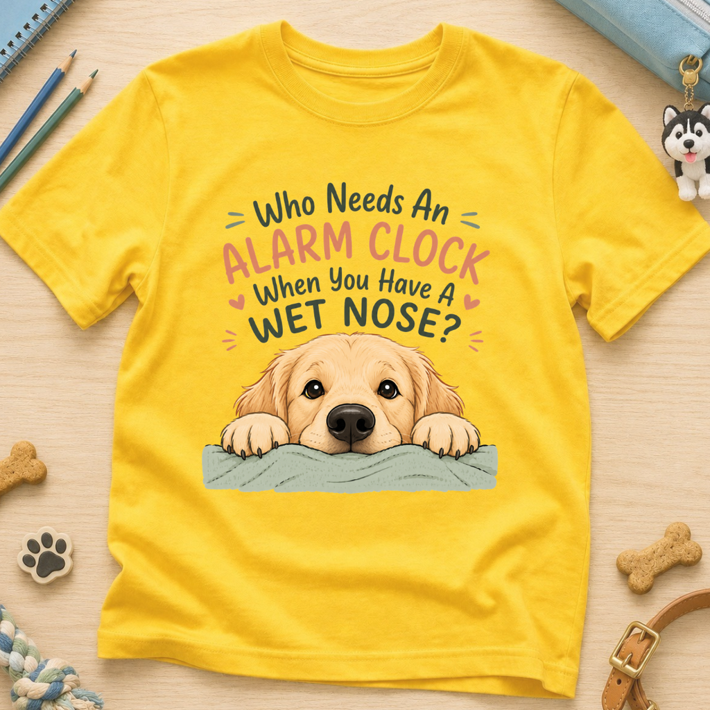 Who Needs An Alarm Clock Kids Tee