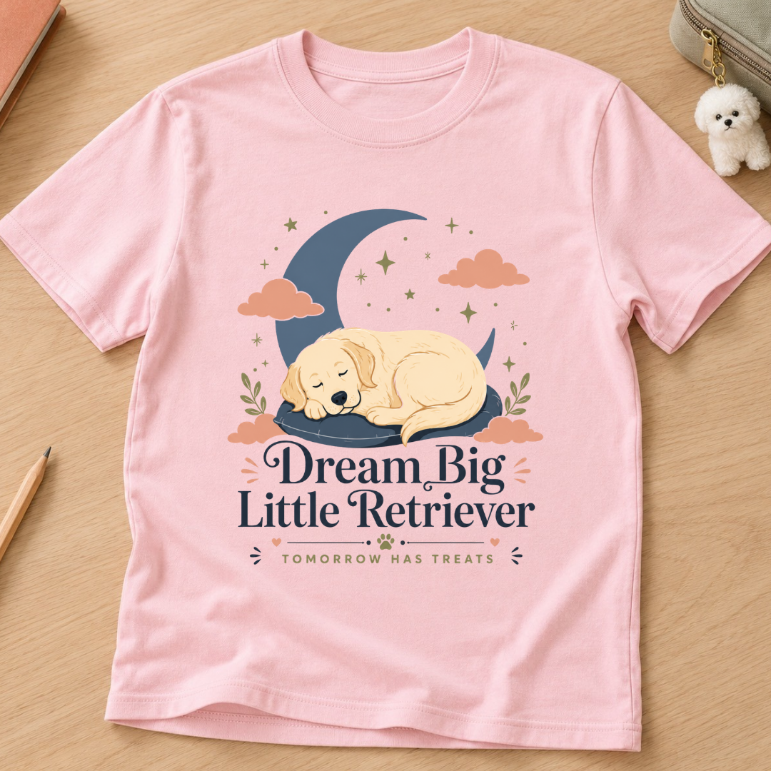 Dream Big Little Retriever Kids Tee