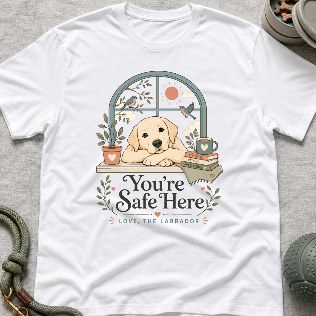You're Safe Here, Love, Labrador T-Shirt