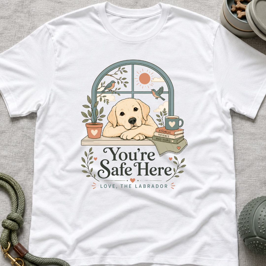 You're Safe Here, Love, Labrador T-Shirt