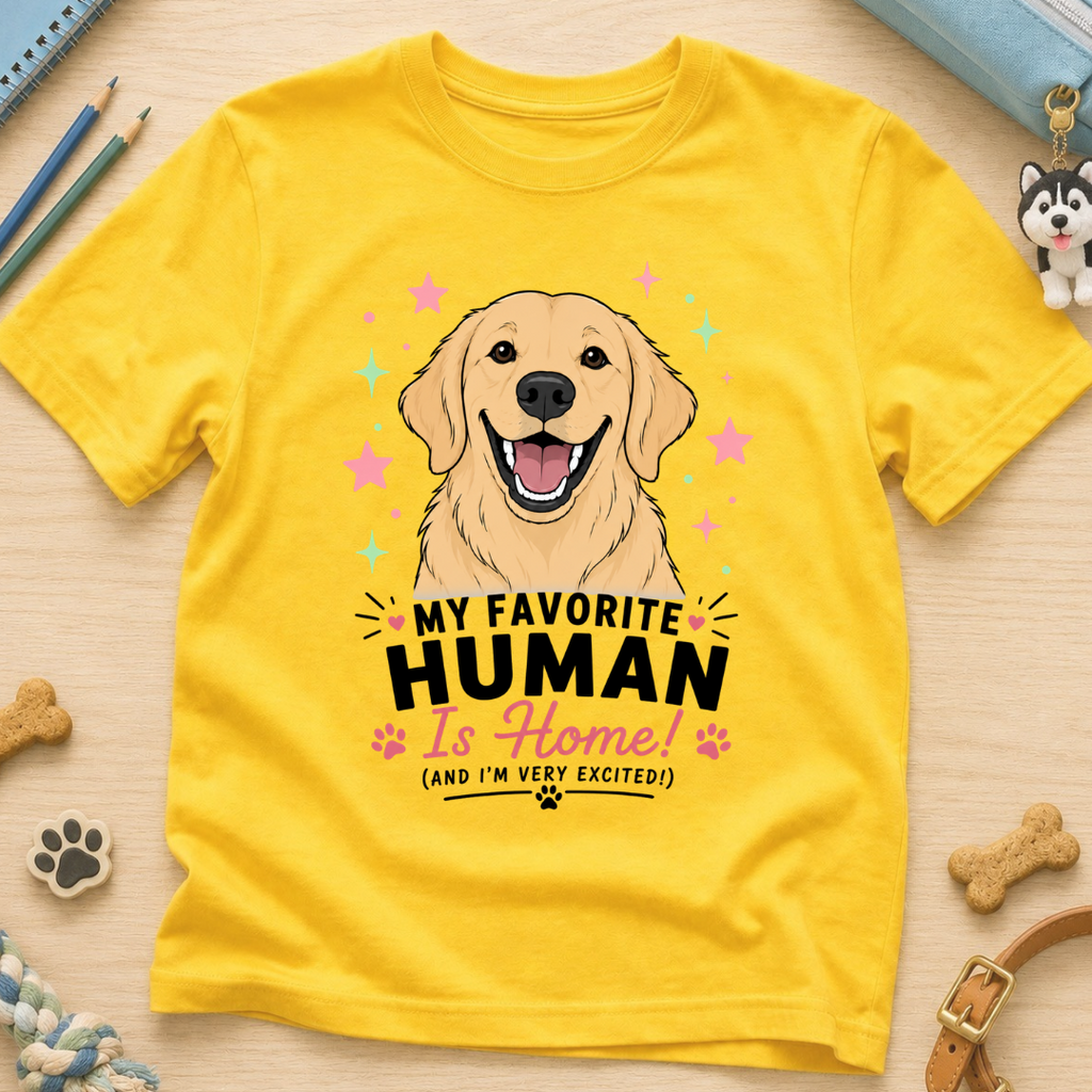 My Favorite Human is Home Kids Tee
