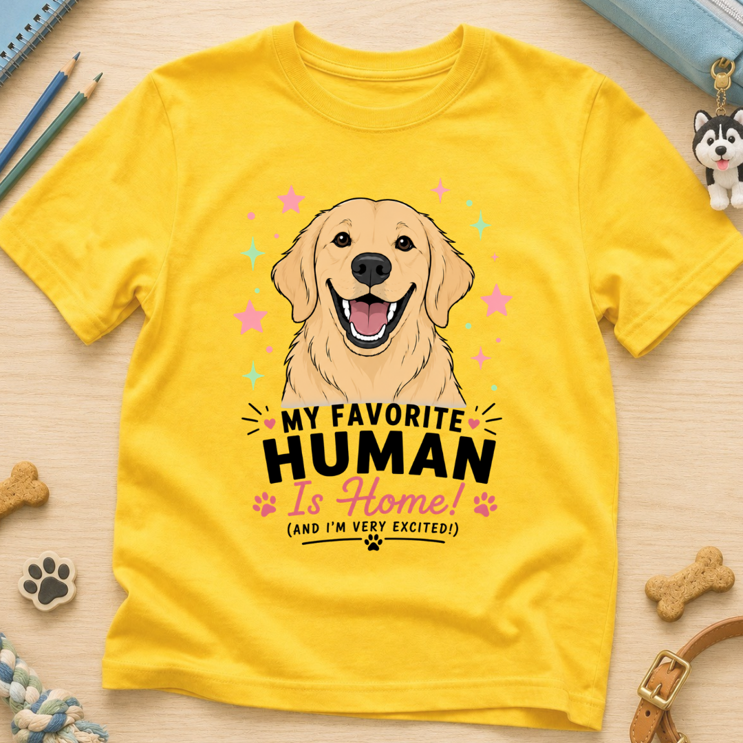 My Favorite Human is Home Kids Tee