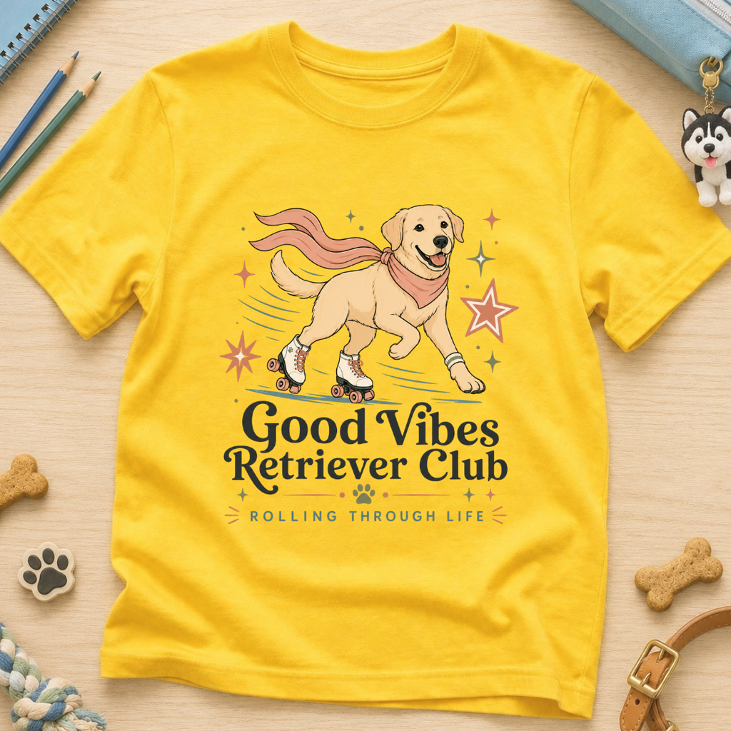 Good Vibes Retriever Club Kids Tee