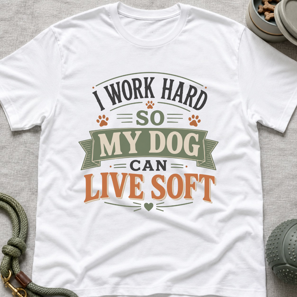 I Work Hard So My Dog Can Live Soft T-Shirt