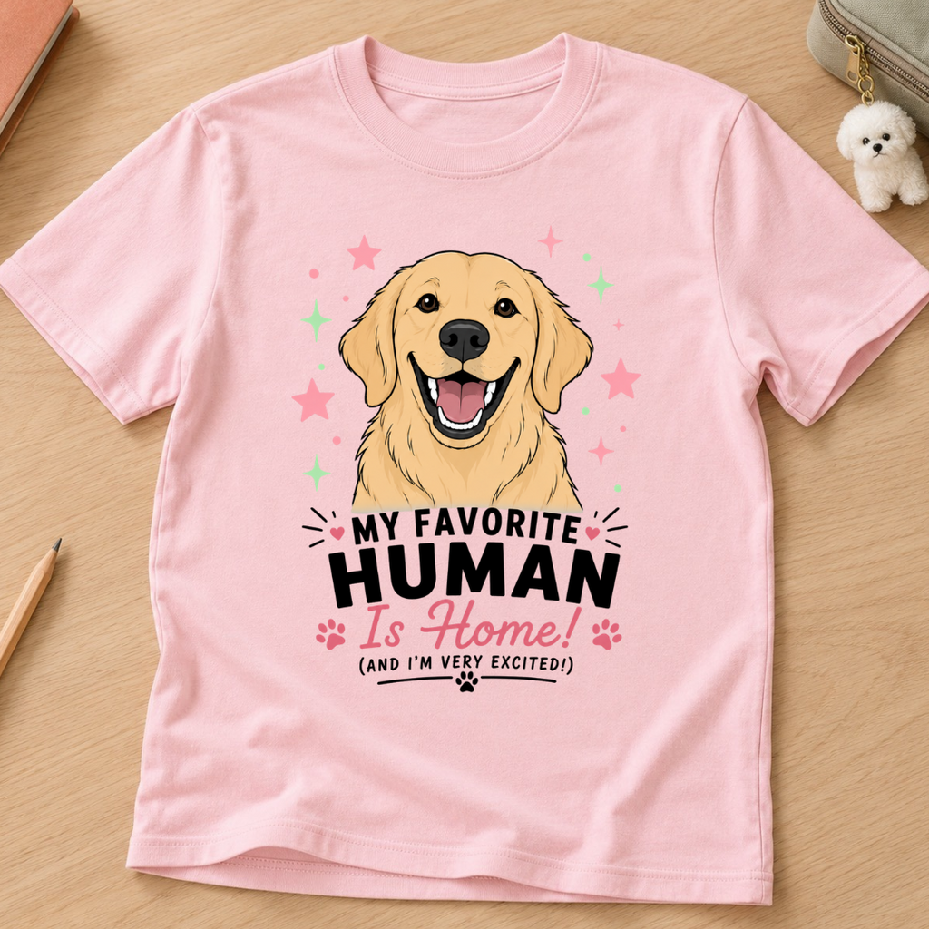 My Favorite Human is Home Kids Tee