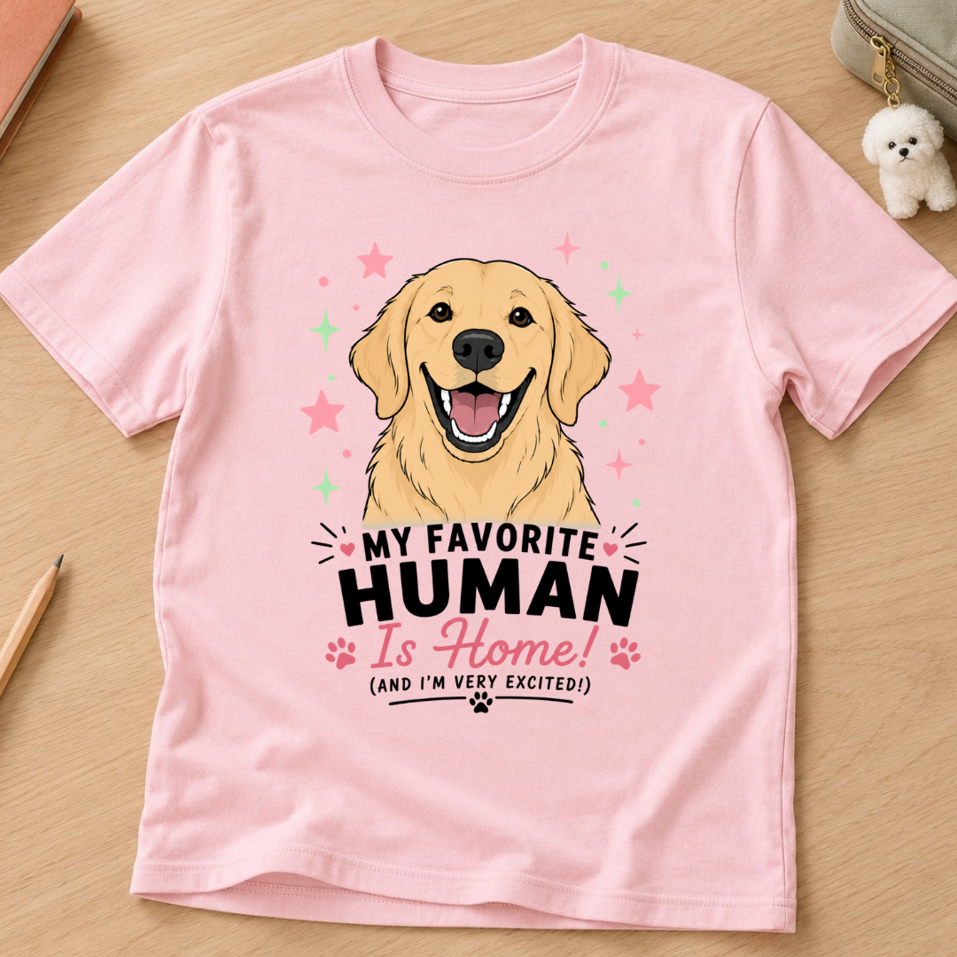 My Favorite Human is Home Kids Tee