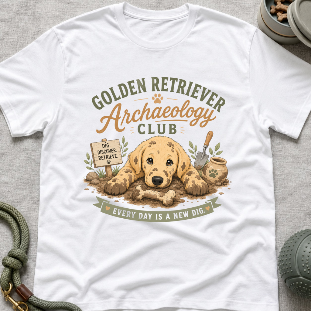 Golden Retriever Archaeology Club T-Shirt