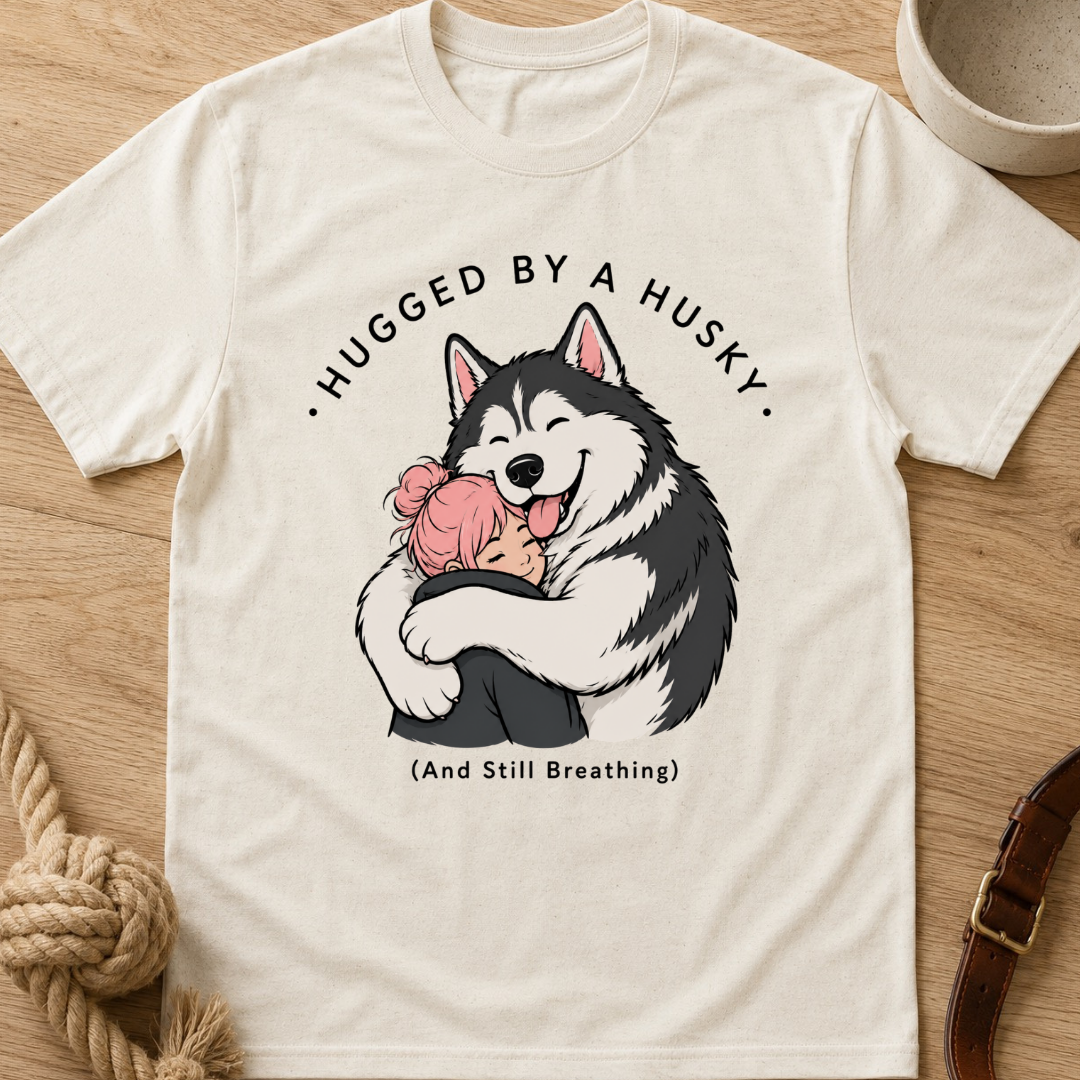 Hugged by a Husky T-Shirt