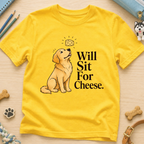 Will Sit For Cheese Kids Tee