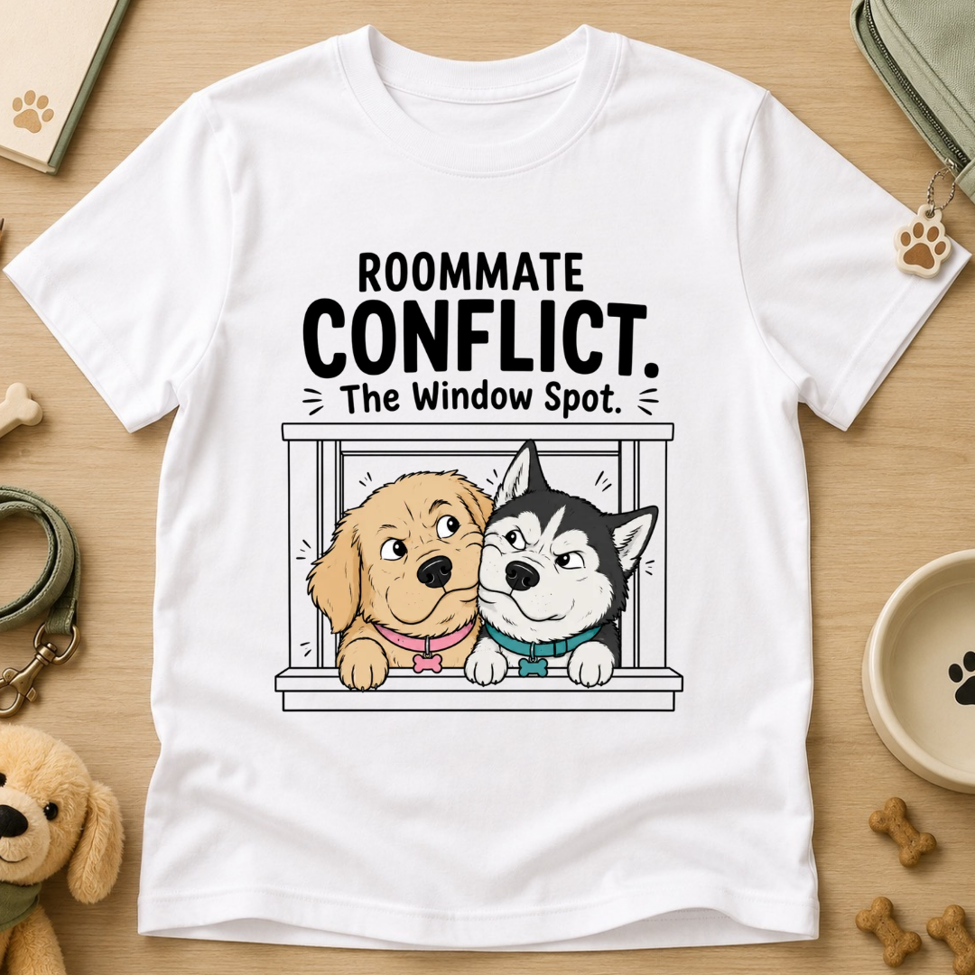 Roommate Conflict The Window Spot Kids Tee