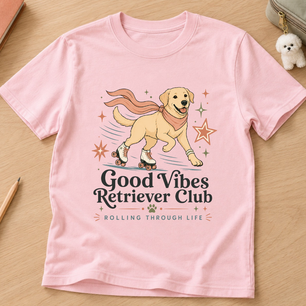 Good Vibes Retriever Club Kids Tee