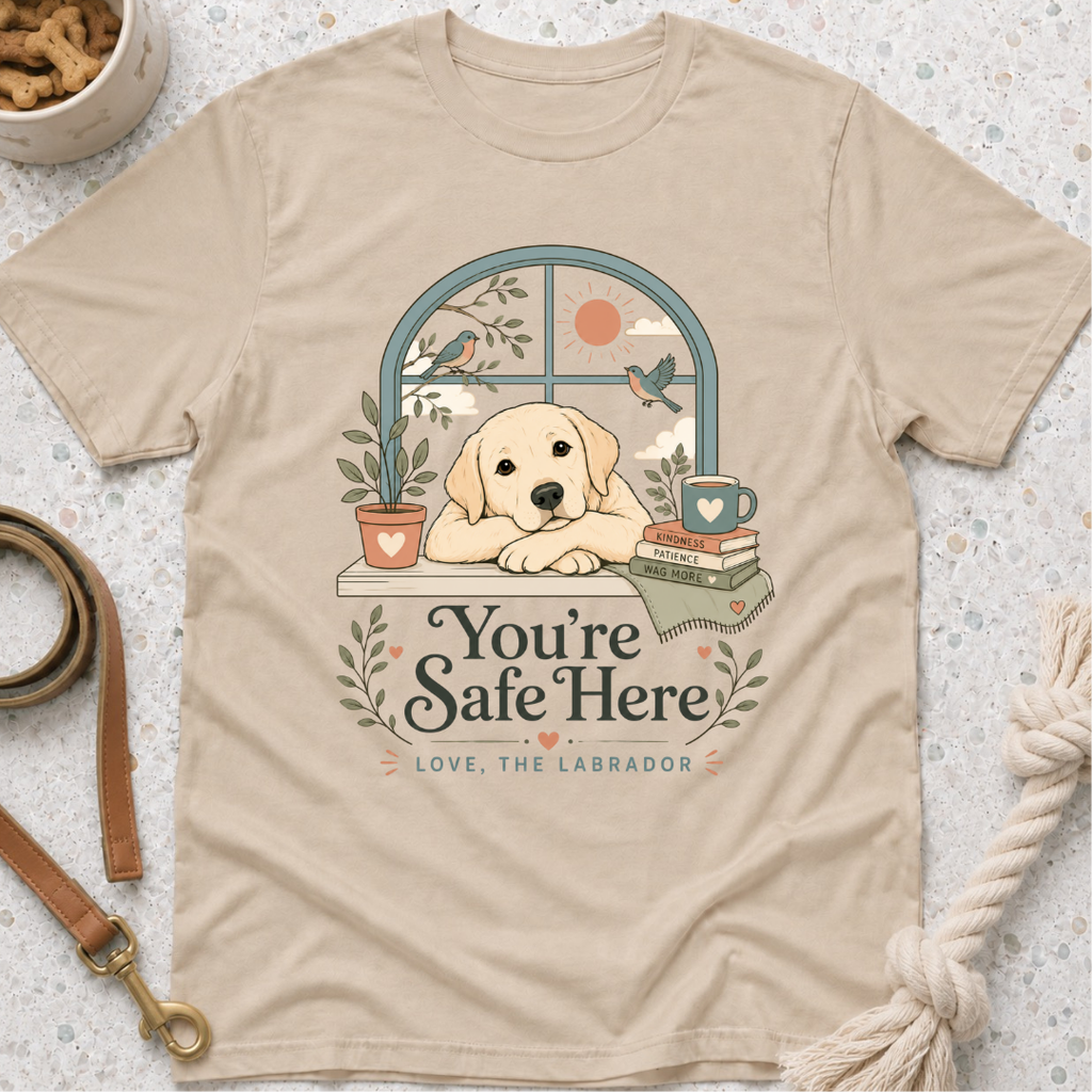 You're Safe Here, Love, Labrador T-Shirt