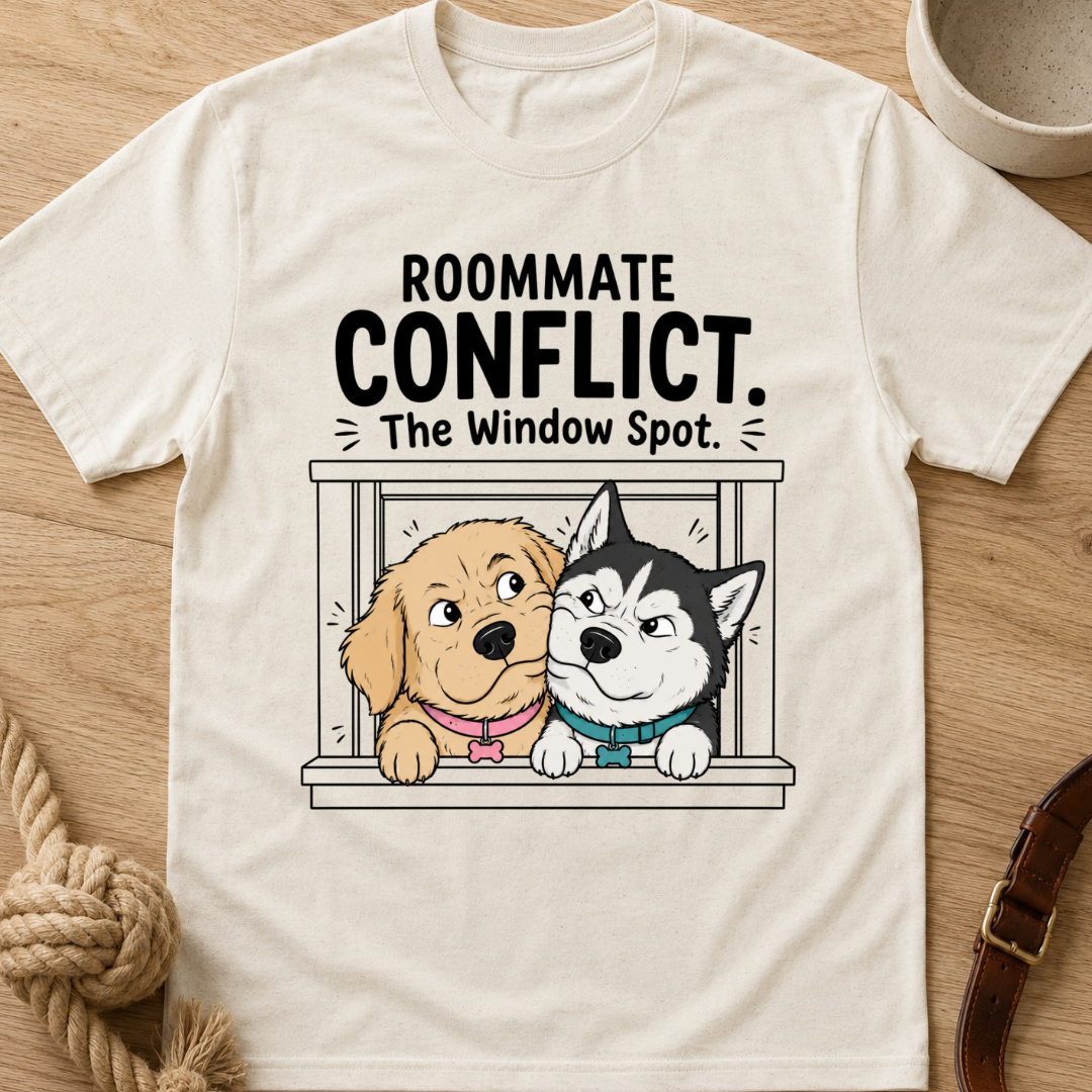Roommate Conflict The Window Spot T-Shirt