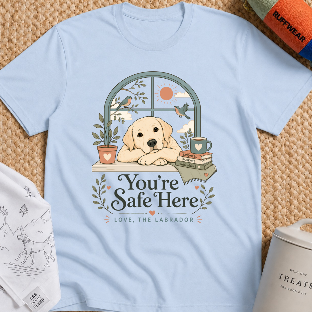 You're Safe Here, Love, Labrador T-Shirt
