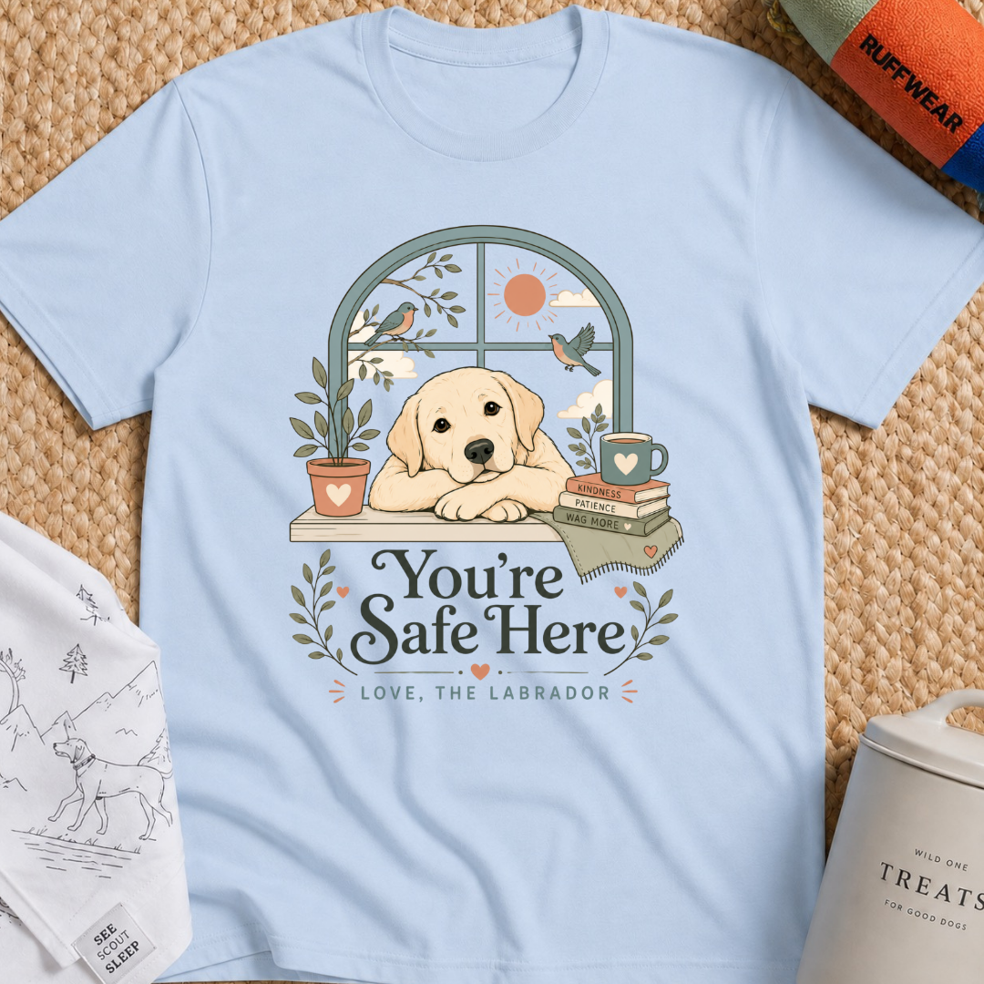You're Safe Here, Love, Labrador T-Shirt